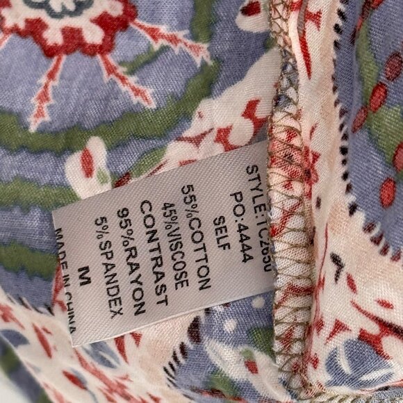 GiGiO Womens  Multicolor Bohemian Print poncho Top tunic size medium new - Picture 2 of 16